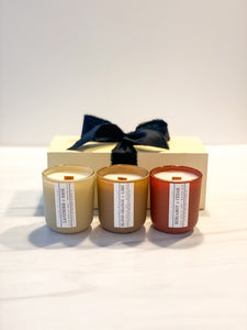 Luxury candle trio | 3oz wooden wick candles