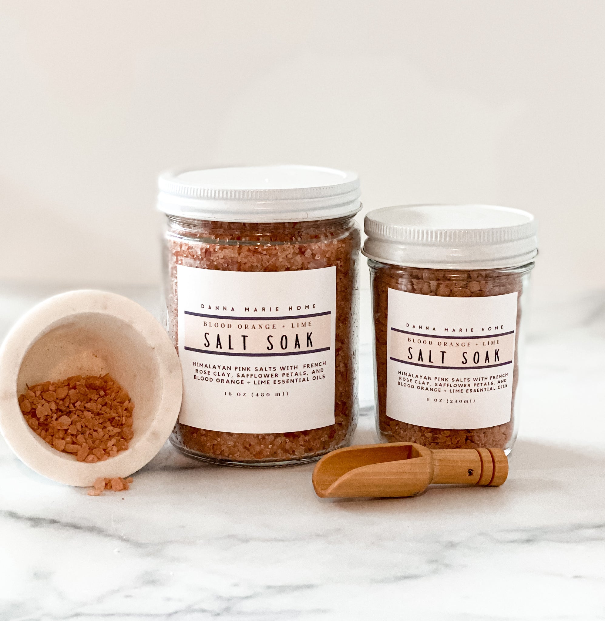 Blood Orange and Lime Salt Soak | Bath Salts | Pure Essential Oils