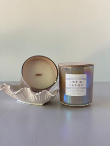 Sparkling Blackberry Luxury Candle | Wooden Wick | Coconut Apricot Wax | 11 oz