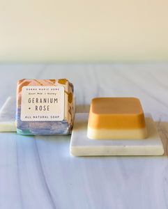 Geranium & Rose Goat Milk & Honey Soap | All Natural Soap | Pure Essential Oils