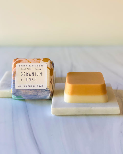 Geranium & Rose Goat Milk & Honey Soap | All Natural Soap | Pure Essential Oils